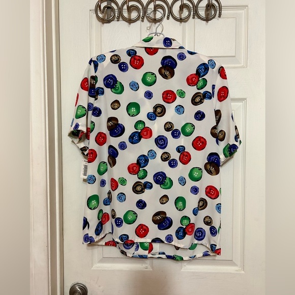 Vintage NWT TRUFFLES blouse with buttons design L - Picture 3 of 8